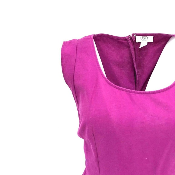 Ann Taylor Loft Cap Sleeve Tie Front Dress Size 8 - Picture 2 of 7